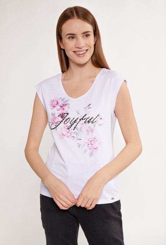 T-shirt damski z wzorem