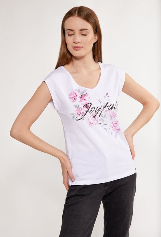 T-shirt damski z wzorem