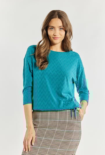 Bluzka damska z wiązaniem na dole