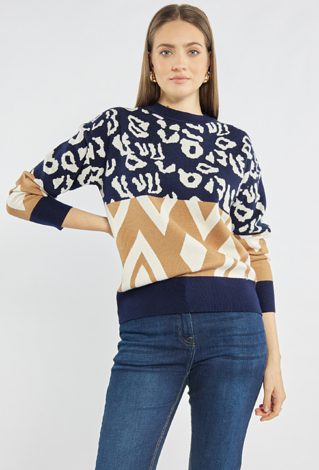 Sweter damski z wzorem