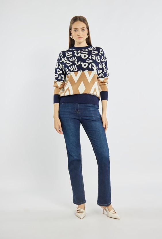 Sweter damski z wzorem