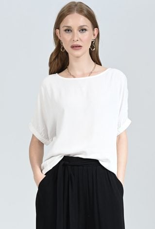 Biała bluzka z wiskozy