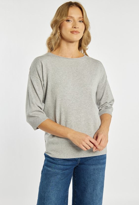 Gładki sweter damski