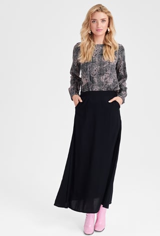 Długa spódnica z wiskozy