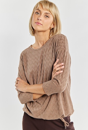 Bluzka damska z wiązaniem na dole