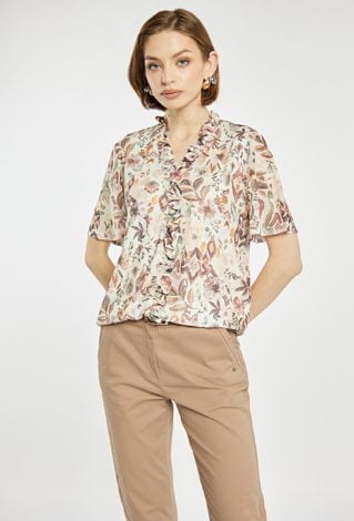 Bluzka z kwiatowym wzorem