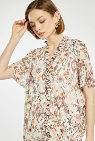 Bluzka z kwiatowym wzorem