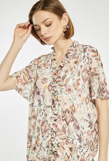 Bluzka z kwiatowym wzorem