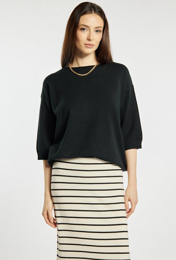 Gładki sweter damski