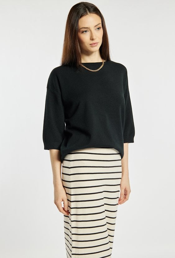 Gładki sweter damski