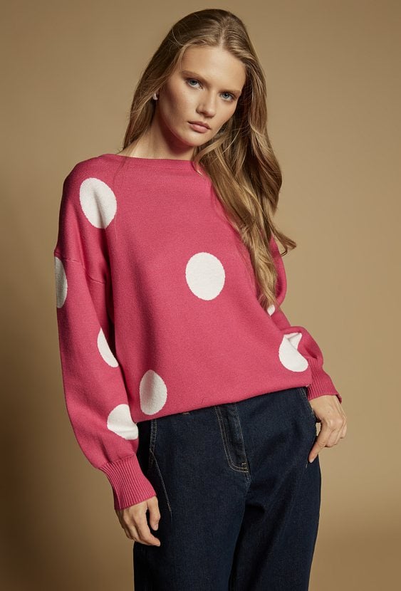 Sweter w grochy