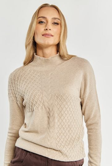 Sweter damski z półgolfem