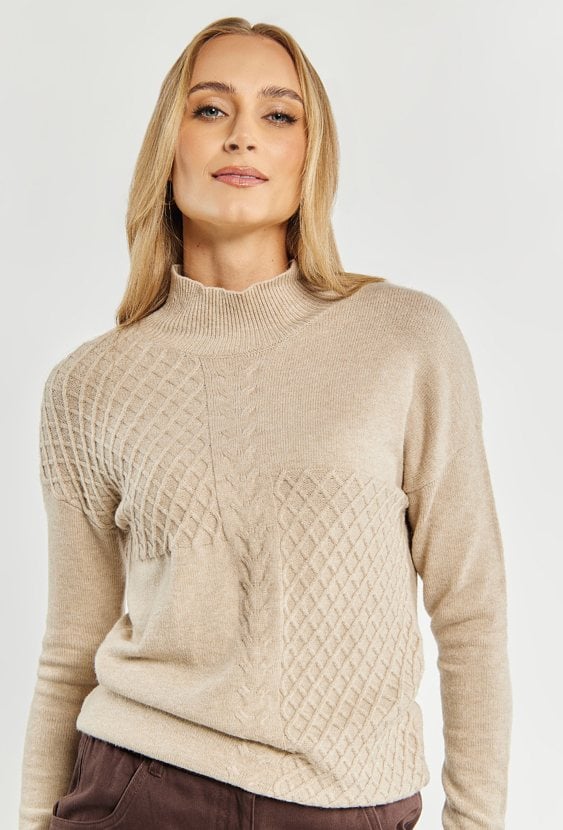 Sweter damski z półgolfem