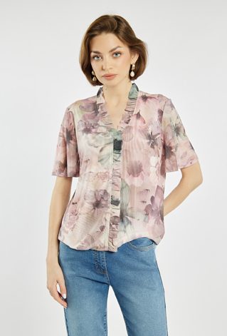 Bluzka z kwiatowym wzorem