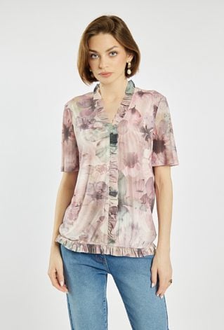 Bluzka z kwiatowym wzorem