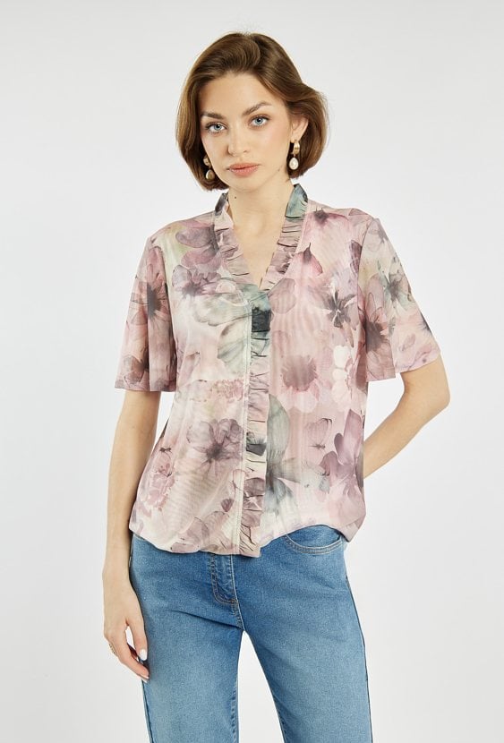 Bluzka z kwiatowym wzorem