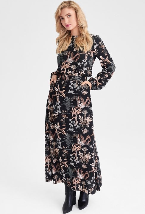 Długa spódnica z wiskozy