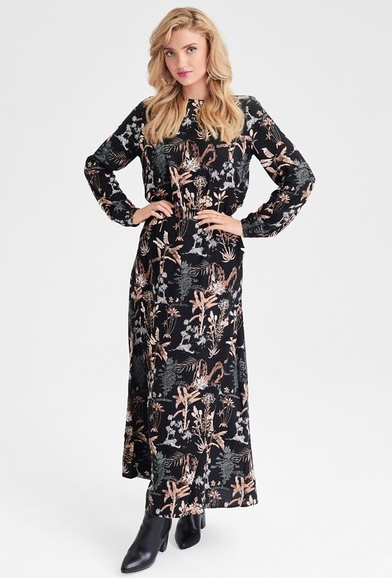 Długa spódnica z wiskozy