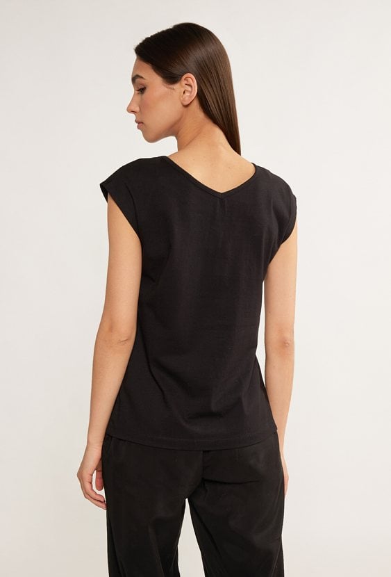 Bawełniany t-shirt z napisem