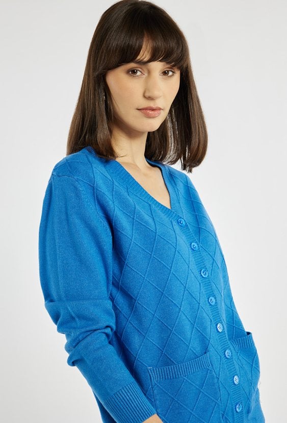 Kardigan damski z kieszonkami