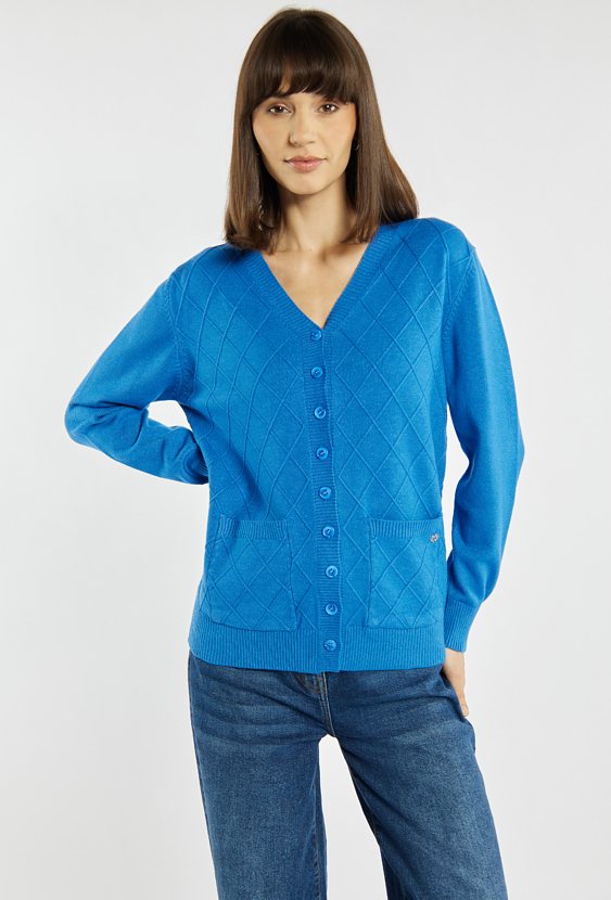 Kardigan damski z kieszonkami