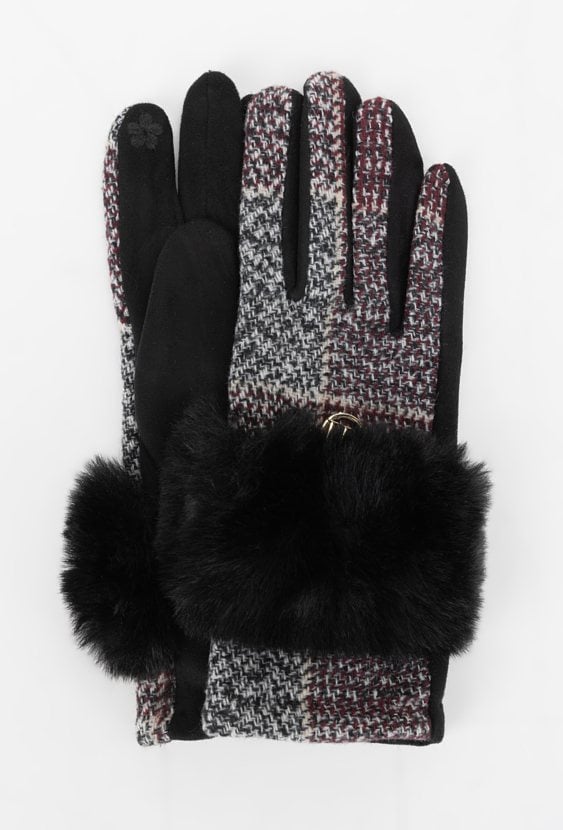 Rękawiczki damskie z wzorem