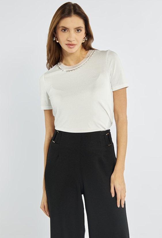 Elegancka bluzka z aplikacjami