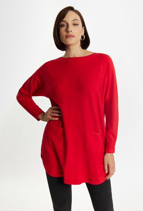 Sweter z kieszonkami