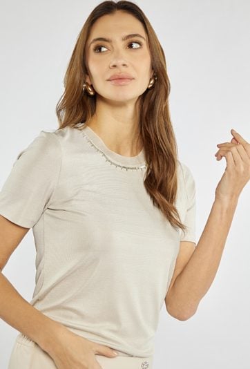 Elegancka bluzka z aplikacjami