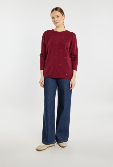 Sweter damski z kokardkami