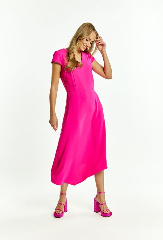 Sukienka damska z asymetrycznym dołem