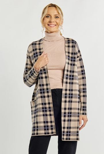 Kardigan damski z wzorem