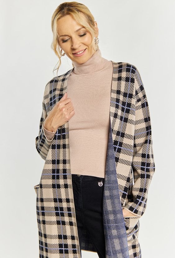 Kardigan damski z wzorem