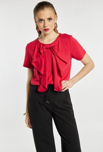 Elegancka bluzka z kokardą