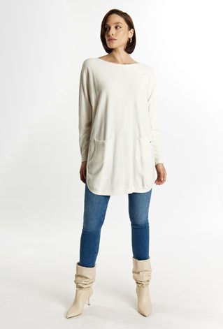 Sweter z kieszonkami