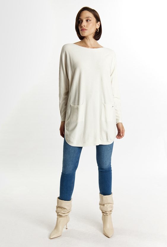 Sweter z kieszonkami