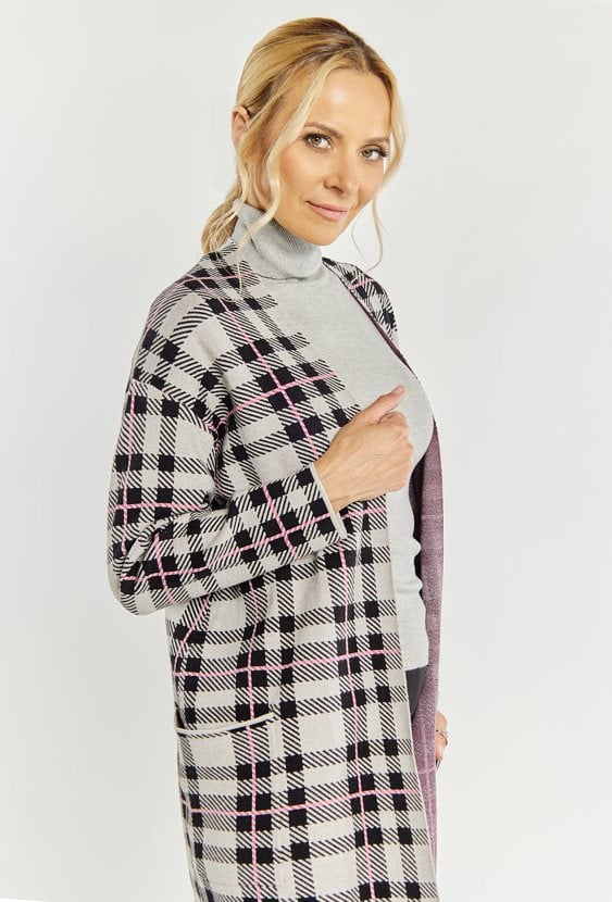 Kardigan damski z wzorem