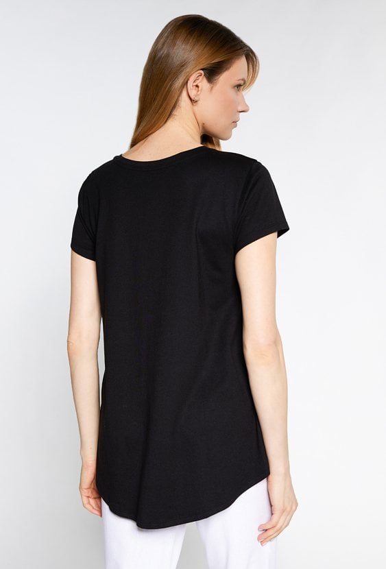 T-shirt z ozdobnym panelem