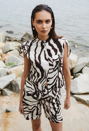 Letnia bluzka z dodatkiem lnu