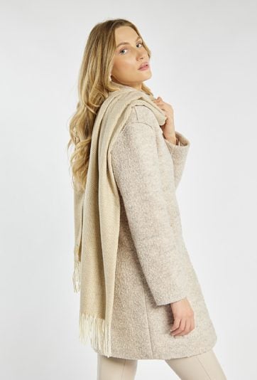 Bezowy szalik damski