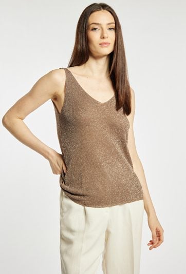 Sweterkowy top damski