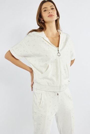 Rozpinana bluza z krótkim rękawem