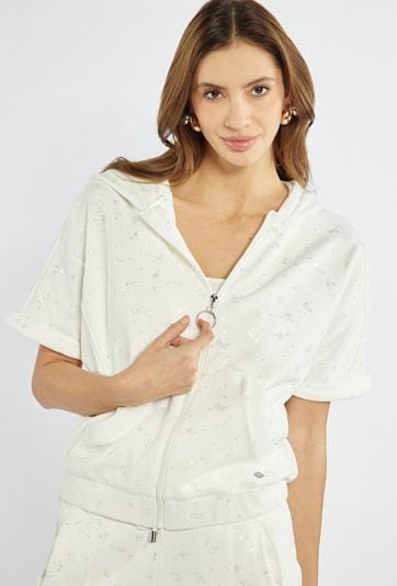 Rozpinana bluza z krótkim rękawem