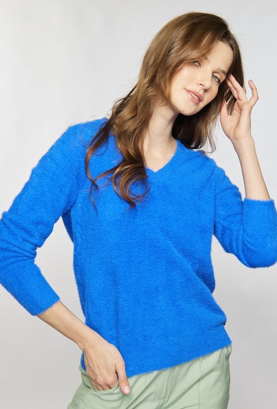 Sweter z krótkim włosiem