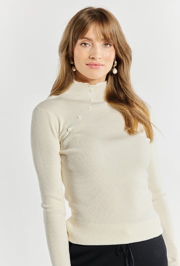 Sweter damski ze zdobieniem