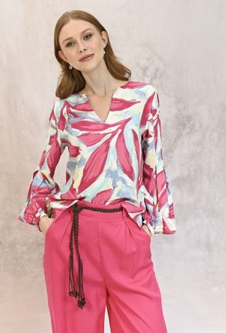 Zwiewna bluzka  w energetyczny wzór