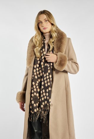 Elegancki szal w groszki