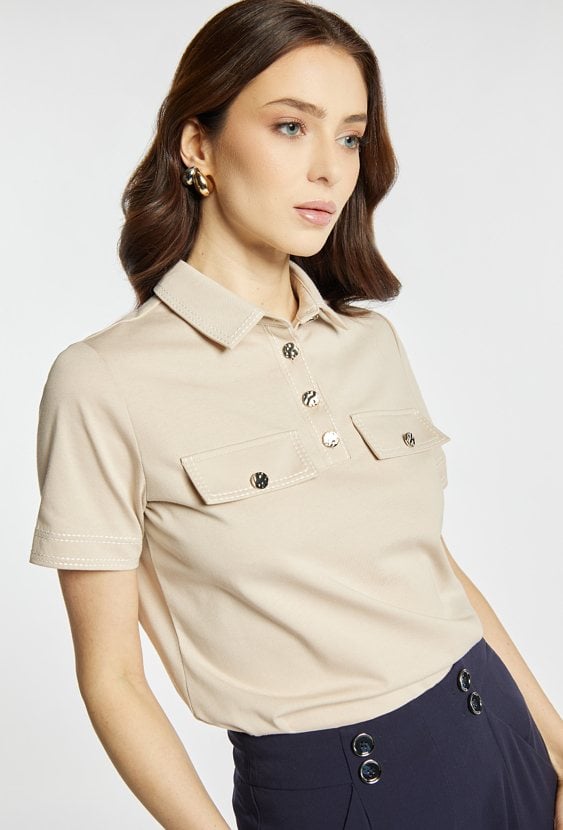 Bluzka z kołnierzem