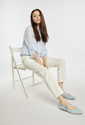 Spodnie damskie z paskiem