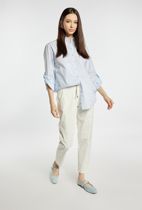 Spodnie damskie z paskiem